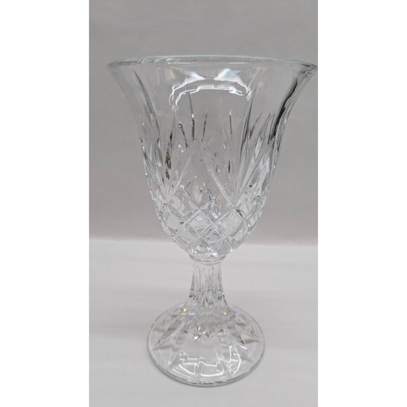 Godinger Lexington Open Hurricane Crystal Candle Holder Vase - Picture 1 of 14
